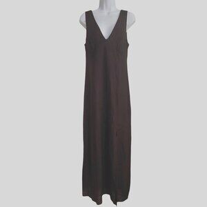 Asos Flax Blend Baby Doll Sleeveless Witchy FairyGoth Vamp Maxi Dress 8